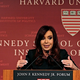 Illustration for article titled Argentine President Cristina Fernandez Goes to Harvard, Is All Harvard, Schmarvard